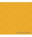 Tela flores y puntos en espiral sobre naranja Indigo Cheddar II de Makower