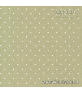 Tela topos sobre verde sabia Sage Magic Dot de Lella Boutique para Moda Fabrics