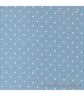 Tela topos sobre azul cielo Sky Magic Dot de Lella Boutique para Moda Fabrics