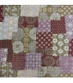 Tela japonesa bloques patch verde y burdeos Garden Harmony de Sevenberry