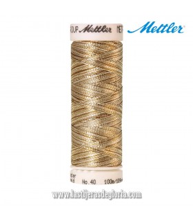 Hilo metálico matizado oro plata para coser y bordar Mettler Metallic