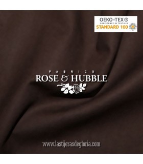 Tela patchwork lisa marrón chocolate True Craft Cotton de Rose & Hubble