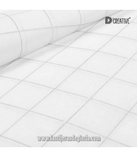 Entretela fliselina termoadhesiva cuadro 2,5 pulgadas Quilter's Grid de D'CREATIVE
