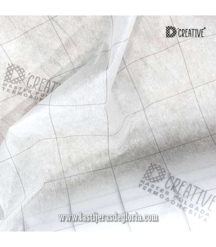 Entretela fliselina termoadhesiva cuadro 2,5 pulgadas Quilter's Grid de D'CREATIVE