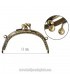 Boquilla para monedero doble oval en oro viejo de 11 cm.