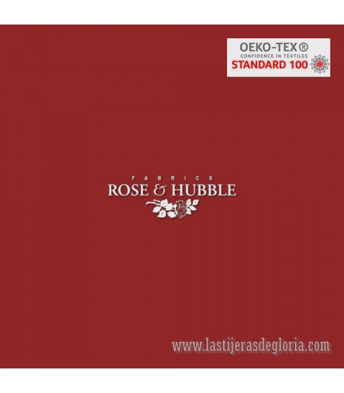 Tela lisa terracota True Craft Cotton de Rose & Hubble