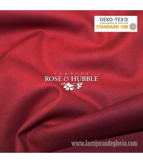Tela lisa terracota True Craft Cotton de Rose & Hubble