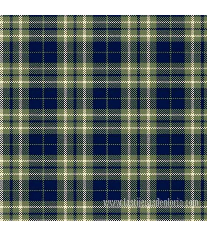 Tela cuadros verde Gabriel colección Dad Plaids de Whindam Fabrics