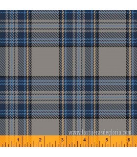 Tela cuadros gris Patrick colección Dad Plaids de Windham Fabrics