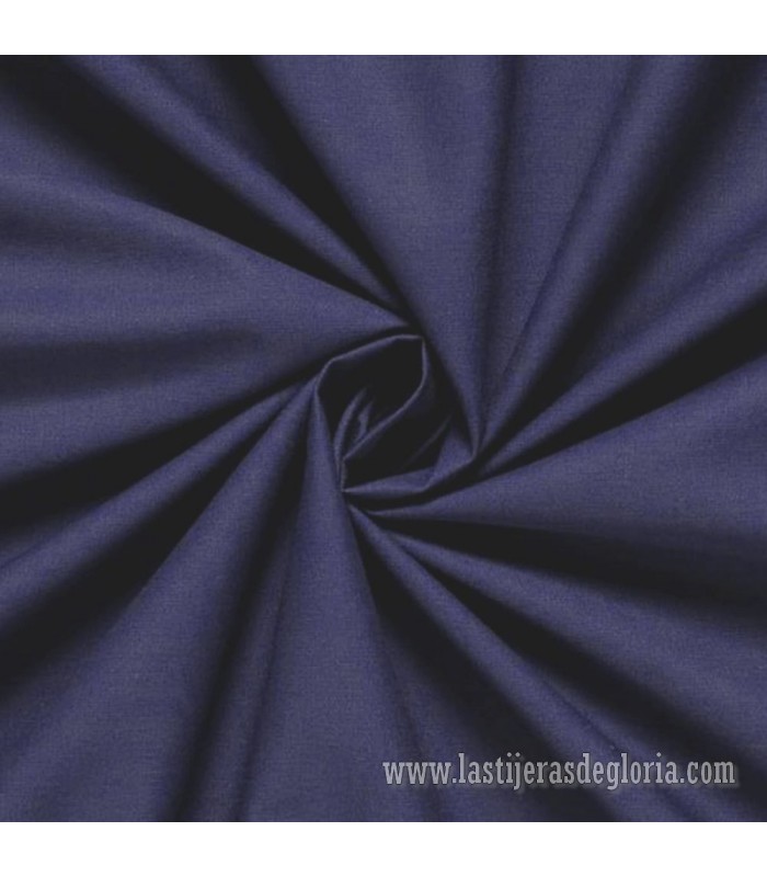 Tela patchwork trasera algodón lisa azul marino 280 cm. colección SAIDA