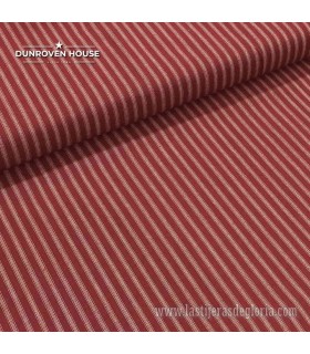 Tela Country rayas rojas y trigo Homespun Fabric de Dunroven House