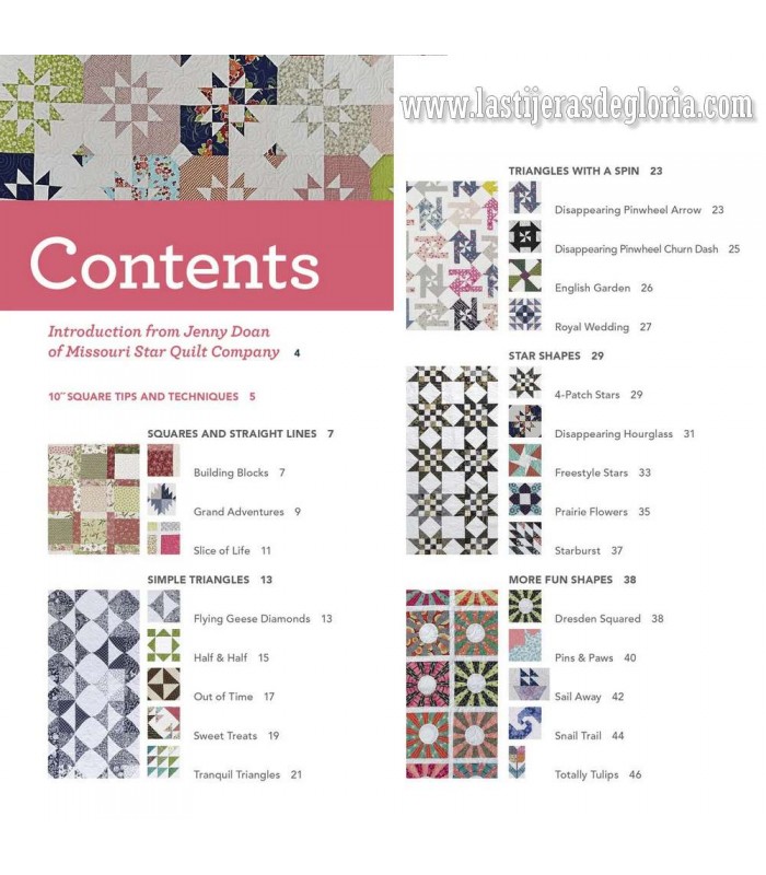Libro Quilter's 10" Square Precut Companion de Jenny Doan de Missouri Star Quilt Company