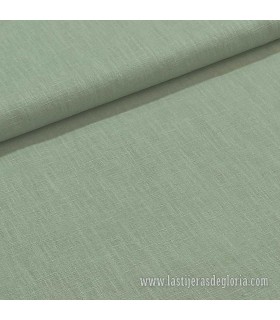 Tela de lino lavado en tono verde menta 230 gr./m2 Washed Linen