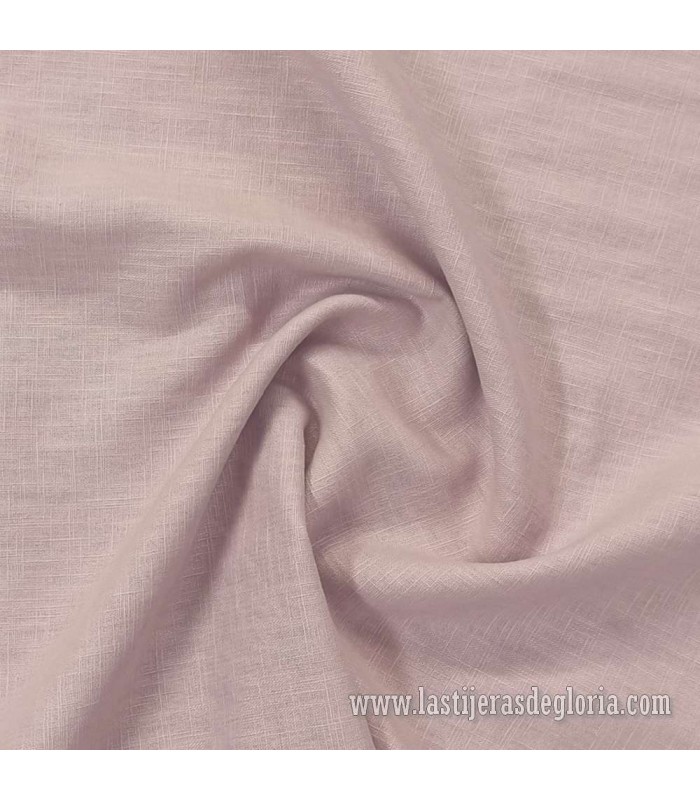 Tela de lino lavado en tono rosa maquillaje 230 gr./m2 Washed Linen