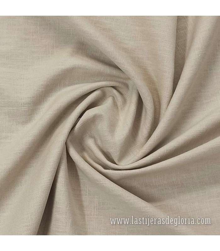 Tela de lino lavado en tono arena natural 230 gr./m2 Whased Linen