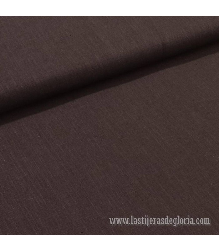 Tela de lino lavado en tono marrón 230 gr./m2 Whased Linen