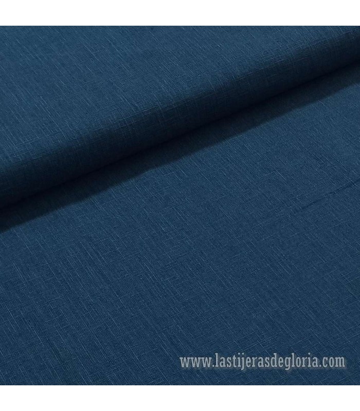 Tela de lino lavado en tono azul navy 230 gr./m2 Washed Linen