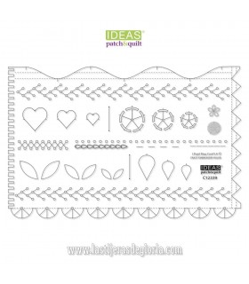 Regla para bordar y marcar puntos de bordado CRAZY de Ideas Patch
