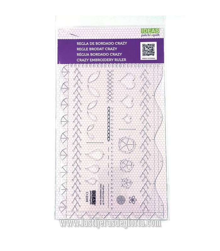 Regla para bordar y marcar puntos de bordado CRAZY de Ideas Patch