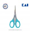 Tijera de Bordado y costura KAI mango ergonómico azul 140 mm. (5 1/2")