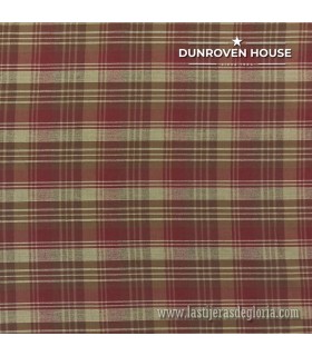 Tela country cuadros grandes rojos marrón Homespun Fabric de Dunroven House