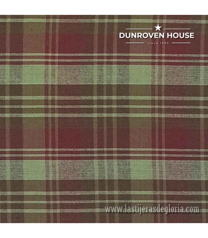 Tela country cuadros grandes rojos marrón Homespun Fabric de Dunroven House