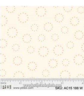 Tela circulos de puntos beige claro Apple Cider de PB Textiles