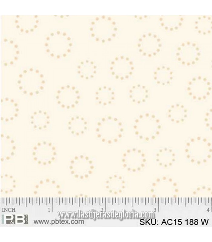 Tela circulos de puntos beige claro Apple Cider de PB Textiles
