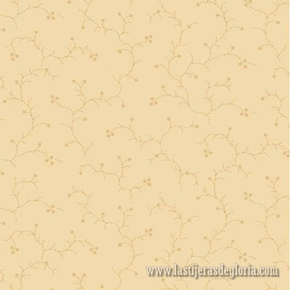 Tela hiedra sobre marfil Apple Cider de P&B Textiles