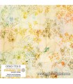Tela floral crema y amarillo Sunset Blooms de Stof Fabrics