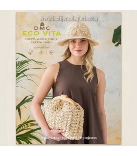 Libro Eco Vita Raffia Bolsos y Sombreros Crochet Pattern Book 2 de DMC