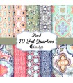 Pack de 10 Fat Quarters floral multicolor Quentin de 3Wishes