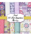 Pack de 10 Fat Quarters animales y flores Pippit Moesby de 3Wishes