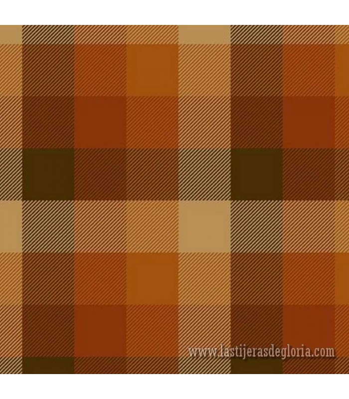 Tela franela cuadros calabaza Primo Plaids Space Mix de Marcus Fabrics