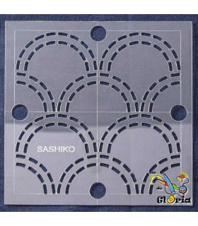 Plantilla de Sahiko Ondas Seigaiha para patchwork y bordado Sew Easy