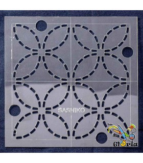 Plantilla de Sashiko Siete Tesoros Shippou de 4" Sew Easy