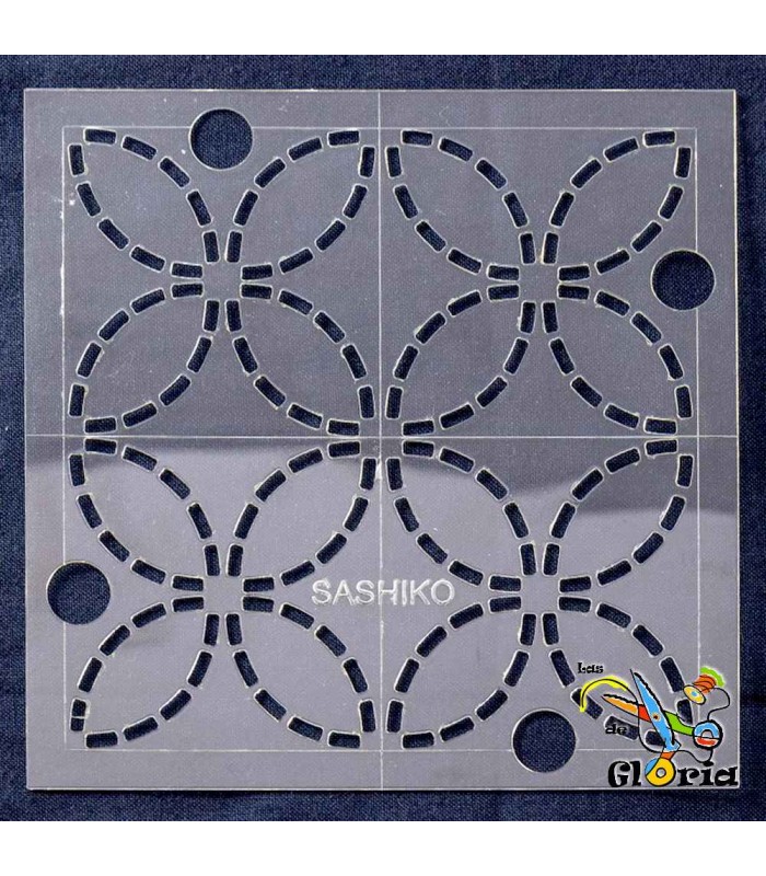 Plantilla de Sashiko Siete Tesoros Shippou de 4" Sew Easy