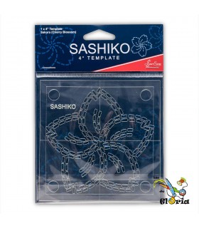 Plantilla de Sashiko Flor de cerezo Sakura de 4" Sew Easy