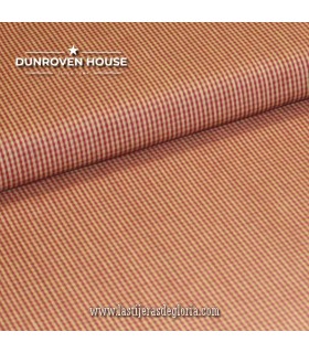 Tela Country cuadros mini rojo y beige Homespun Fabric de Dunroven House