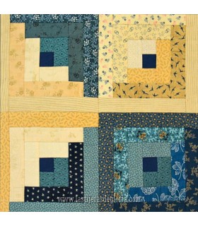 Panel de patrones Log Cabin Basic Paper Piecing 15 x 15 cm. de D'CREATIVE