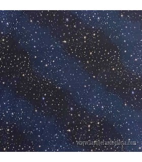 Tela cielo estrellado nocturno colección Naturaleza ancho 140 cm.