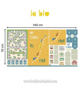 Panel de tela la ciudad para cortar y coser My Town de La Blu