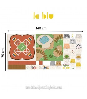 Panel de tela juego La Granja de La Blu