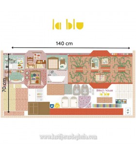 Panel de tela Babú's House la casita de Babú de La Blu