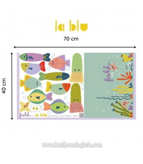 Panel de tela juego de los peces con bolsita Fishh de La Blu