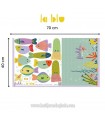 Panel de tela juego de pesca con bolsita Fishh de La Blu