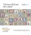 Panel bloques motivos de costura Bobbins and Blooms de Stof Fabrics