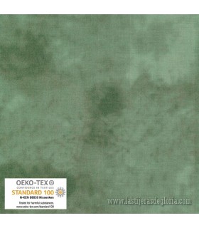 Tela marmoleada verde empolvado Quilters Shadow de Stof Fabrics