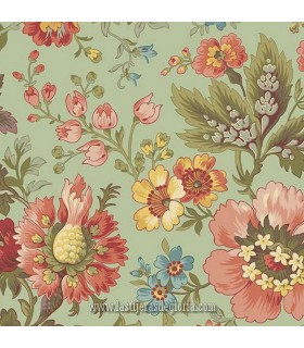 Tela jardin flores Farmer's Daughter de Edyta Sitar para Andover Fabrics