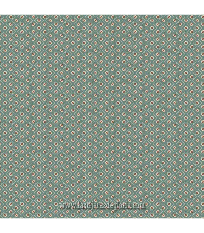 Tela geometría azul océano Farmer's Daughter de Edyta Sitar para Andover Fabrics